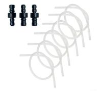 Kit de 6 mangueras de silicona para leche, 38 cm con conectores para boquilla de espumador E60, E8, F50, S8, 9, grados alimenticios, talco