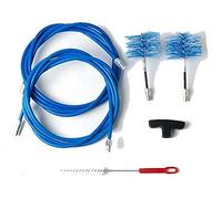 Kit de 6 metros y 2 cepillos de pellets de 80 mm para limpieza de estufa, tubos de chimenea