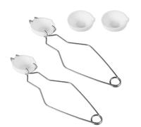 Kit de 6 Piezas de Crisol, con 4 Crisoles de Cuarzo Pequeños y 2 Pinzas de Crisol Crisoles para Derretir Metal Herramientas de Cerámica para Refinar Oro Plata Aluminio Cobre Latón