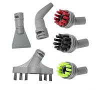 Kit de 6 piezas de limpiador a vapor Bissell para 39N7A, 39N7V, 2994B con 3 cepillos duros codificados por colores, cepillo para grietas de pared y huecos, herramienta angular y raspador