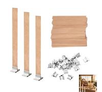 Kit de 60 Mechas de Madera para Velas Artesanales 13x130mm con 30 Bases Metálicas, Mechas Ecológicas para Velas Caseras de Parafina y Cera Vegetal, Ideales para Aromaterapia Decoración Proyectos DIY
