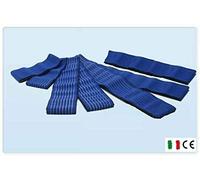 Kit de 7 bandas elásticas de 8 cm de altura. El paquete incluye los siguientes formatos: 2 x 60 cm; 2 x 80 cm; 2 x 100 cm; 1 x 150 cm