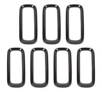 Kit de 7 piezas de molduras adhesivas para rejilla delantera, color negro brillante, sin malla, para Jeep Renegade 2015-2018