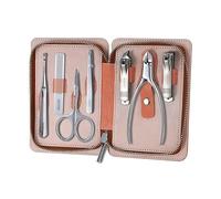 Kit de 7 piezas for pedicura y cuidado personal for hombres mujeres, herramienta afilada for uñas manos pies, kit manicura(Pink)