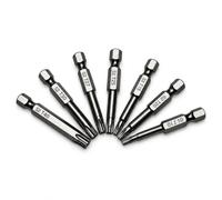 Kit de 7 puntas Torx 5 puntas magnéticas, puntas de atornillado a prueba de manipulaciones de acero S2, varilla hexagonal de 6,35 mm 1/4" para atornilladora eléctrica, taladro y trabajos de bricolaje