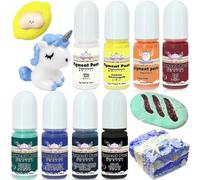 Kit de 8 colores de pasta de pigmento de silicona para hacer squishy Taba, moldes para hacer colores básicos