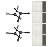 Kit de 8 filtros de Cepillo Lateral compatibles con V8 V8S para X750 X800 X785 V80 Robot Aspirador, 4 filtros HEPA, 4 cepillos Laterales