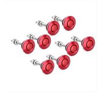 Kit de 8 pasadores de bloqueo de capó de liberación rápida con botón pulsador rojo de 30 mm para parachoques de coche