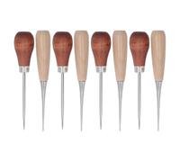 Kit de 8 Piezas de Punzón para Costura, Punzón de Sastre con Mango de Madera, Herramienta Multifuncional para Cuero, Reparación y Manualidades DIY