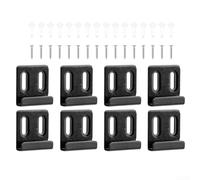 Kit de 8 soportes de pared de acero inoxidable para espejos sin marco, clips de retención de vidrio seguro, montaje en paneles de yeso duro, 36 x 35 mm