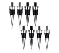 Kit de 8 tapones de corcho de metal para vino, reutilizables, para barra de boda
