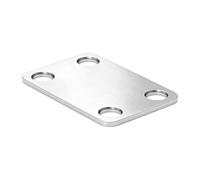 Kit de 80 Placas de Unión Planas Cuadradas 28x40mm Acero Inoxidable Conector Plano para Reparación de Tablas Rotas (con Tornillos)