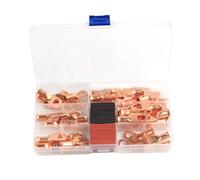 Kit de 80 terminales de cable de batería y tubo termorretráctil para cables de calibre 4, 6, 8 diseñados para sistemas eléctricos automotrices, solares y de barcos de alta resistencia