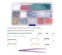 Kit de 840 cables de puente para placa de pan, cables de conexión de placa de circuito impreso, 14 baules de 2 a 125 mm, kit de cables flexibles sin soldadura, surtido de cables para placa de circuito