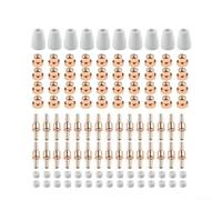 Kit de 85 piezas de consumibles de cortador de plasma para PT-31 para LG-40 CUT-40 para CT-312, puntas de electrodos, copas de escudo, anillos de remolino, corte máximo de 12 mm, compatible con Riland