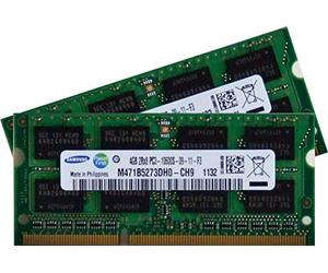 Kit de 8GB Dual Channel 2X 4 GB Samsung Original 204 Pin- DDR3 1333 PC3-10600 CL9 DDR3 SO- DIMM para i5 i7 + notebooks Actuales con Soporte para DDR3-1333Mhz