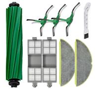 Kit de 9 Accesorios para el Robot Aspirador iRobot Roomba 205, Piezas de Repuesto: 1 Cepillo Principal, 3 Cepillos Laterales, 2 Filtros HEPA, 2 Paños de Limpieza, 1 Cepillo de Limpieza
