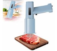 Kit de ablandador de carne de mano comercial, kit de ablandador eléctrico de carne con 13 agujas de acero inoxidable y cubierta higiénica, interruptor de 1 botón e impermeable IPX8, ablandamiento