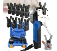 Kit De Abocardado Eléctrico, Abocardador Eléctrico Para Tuberías De Cobre, 5/8/9 Abrazaderas (1/4"-3/4" Y 6-12mm), Juego De Manómetros Excéntricos De 45° Para Abocardar Tubos(9Chucks)