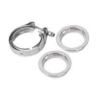 Kit de abrazadera de banda en V, abrazadera de banda en V de acero inoxidable Abrazadera de tubo de escape duradera con brida para tubo de escape automático(2.0inch-51mm)