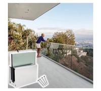 Kit de abrazadera de barandilla de vidrio de aluminio, fácil de instalar para piscina, patio y balcón, abrazadera de vidrio plateada de 1 m, y solución de seguridad elegante