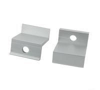 Kit de abrazadera de extremo de aleación de aluminio de 10 piezas para asegurar módulos fotovoltaicos en montaje en tierra y matrices solares en el techo (45 mm)