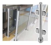Kit de abrazadera de poste de barandilla de vidrio, balaustrada para interiores y exteriores, para escaleras, jardín, terraza, loft, elegante solución de poste de esquina