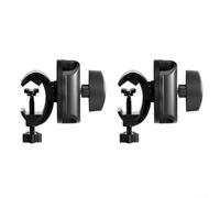 Kit de abrazadera de soporte de 2 piezas para soporte de micrófono para montaje en mesa de escritorio, banco de trabajo o cabecero (A)