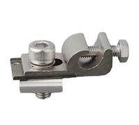 Kit de abrazadera de soporte de montaje de lengüeta de conexión a tierra de aluminio niquelado para techo, piso, cochera, haz C, haz en U, acero de perfil en H, 4 piezas (1 unidad)