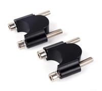 Kit de abrazadera para manillar de motocicleta de 28 mm, aleación de aluminio CNC, color negro y plateado, para elevadores de barras gruesas, piezas todoterreno, fácil instalación (28 mm, negro)