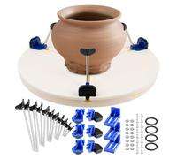 Kit de abrazadera para plato giratorio de cerámica, herramienta de centrado para torno de cerámica con abrazaderas ajustables para esculpir, juego de herramientas de reparación