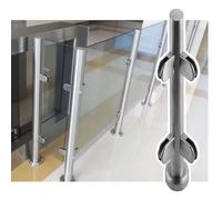 Kit de abrazadera redonda de vidrio para barandillas de interior/exterior, divisor de 75 cm para jardín, terrazas, lofts y escaleras, solución elegante de barandilla de vidrio