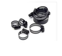 Kit de abrazaderas de manguera ajustable, Abrazaderas de manguera de acero inoxidable ajustables de 6 a 38 mm con engranaje helicoidal, abrazadera de resorte for tubería, 10 unidades