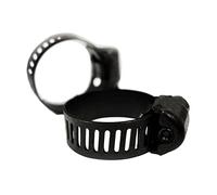 Kit de abrazaderas de manguera ajustable, Kit de 10/20 abrazaderas de manguera negras con engranaje helicoidal de acero inoxidable ajustables de 6 a 38 mm