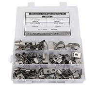 Kit de abrazaderas para cables tipo R, 80 unidades, abrazaderas de gestión de cables de acero inoxidable, clips para cables de acero inoxidable 304 resistentes a la corrosión, para