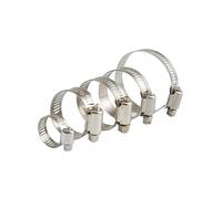 Kit de abrazaderas para mangueras, Abrazadera fija de acero inoxidable 201 con tornillo sin fin ajustable 10 piezas(8-12mm)