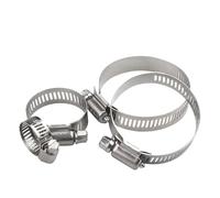 Kit de abrazaderas para mangueras, Abrazaderas de manguera for tubos gas con banda tornillo acero inoxidable ajustable, abrazadera tubo clip engranaje sin fin(33-57mm-2Pcs)