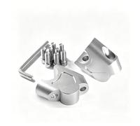 Kit De Abrazaderas para Manillar Motocicleta para Loncin para VOGE 300AC 300DS 500R 500AC 500DS 500DSX 650DS Base Repuesto para Extensión Manillar Soporte Abrazadera(Plata)