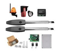 Kit de abrepuertas automático Operador puerta doble servicio pesado for puertas batientes dobles Motor CA hasta 16 pies o 880 lb Industrial Comercial(KIT P)