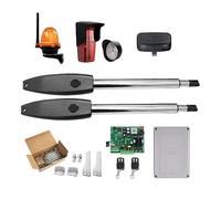 Kit de abrepuertas automático Operador puerta doble servicio pesado for puertas batientes dobles Motor CA hasta 16 pies o 880 lb Industrial Comercial(KIT Q)