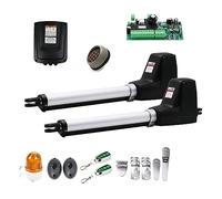 Kit de abridor de portón eléctrico, kit de abridor de portón batiente eléctrico de doble ala de alta resistencia, motor de portón doble automático, kit completo de herrajes para batientes, entradas