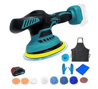 Kit De Abrillantado For Coche, Pulidor De Búfer Inalámbrico Con Baterías De 21V Y 3,0ah, Amortiguador Excéntrico Orbital Con 6 Velocidades Variables For Coche Ligera Y FáCil De Usar