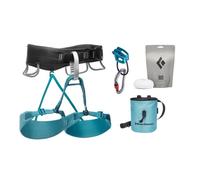 Kit de acantilado para mujer Black Diamond Arnés Momentum (Aqua Verde)