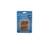 Kit de accesorios 18 piezas, canaleta de 12x8 cm, material de pino, ideal para proyectos de carpintería y organización.