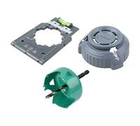 Wolfcraft Juego completo Instalación cajas enchufe pared hueca I 5897000 - Para obra en seco