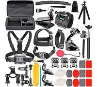 Kit de Accesorios 50 en 1 Compatible con cámaras de acción Populares de dji: Incluye Soportes, Estuches y Herramientas for fotografía y videografía de Deportes al Aire Libre.