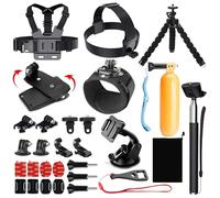 Kit de accesorios compatible con AKASO EK5000 EK7000 4K WiFi Action Camera Go Pro Hero 13 12 11 10 9 8 7 6 5/Session 5/Hero 4/3+ Max Fusion SJ4000 SJ5000 Insta 360 X5 X4 Air ACE Pro 2 (16 en 16 en 1