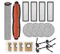 Kit de accesorios compatible con Xiaomi Mijia 6 Max / PV11CN / 6 Pro Robot Aspiradoras - Tricut Main Brush HEPA Filtros Bolsas de polvo Kit de cepillo lateral de trapeador (18 piezas)