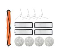 Kit de Accesorios Compatible con Xiaomi Mijia Pro STYTJ06ZHM Robot Aspirador Filtro Lavable Cepillo Principal Lateral Paño mopa(Clear)