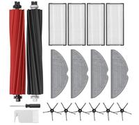 Kit de accesorios de 18 piezas para Xiaomi Roborock S8 S8 Plus S8+ S8 Pro Ultra G20, 2 cepillos principales, 6 cepillos laterales, 4 filtros, 4 fregonas, 1 cepillo de limpieza, 1 destornillador